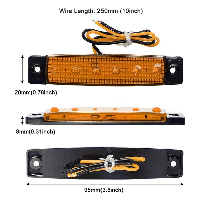 Shangyuan Marine Strip Lights - 6PCS Boat Interior Led Lights, White & Yellow, 12V - Image 2